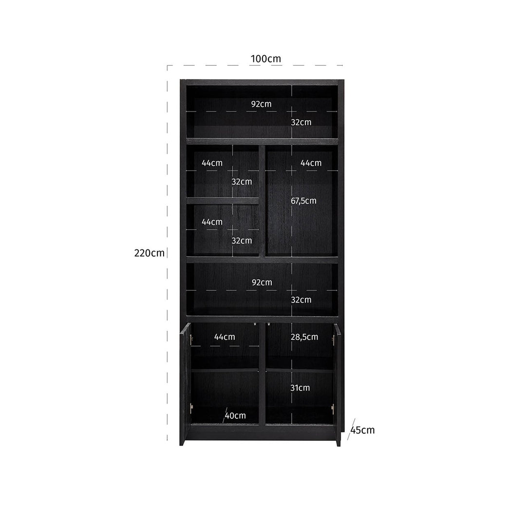 Oakura black wall cabinet