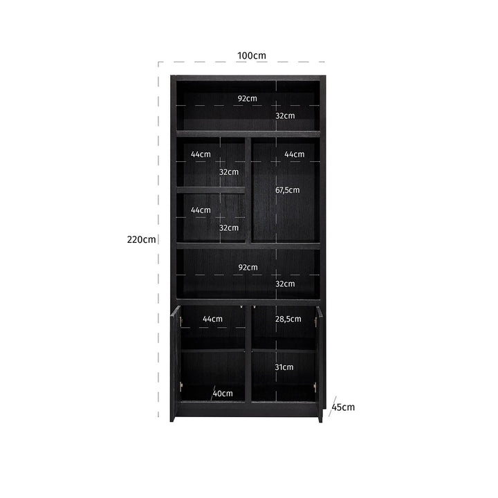 Oakura black wall cabinet