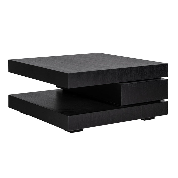 Oakura black coffee table 90x90
