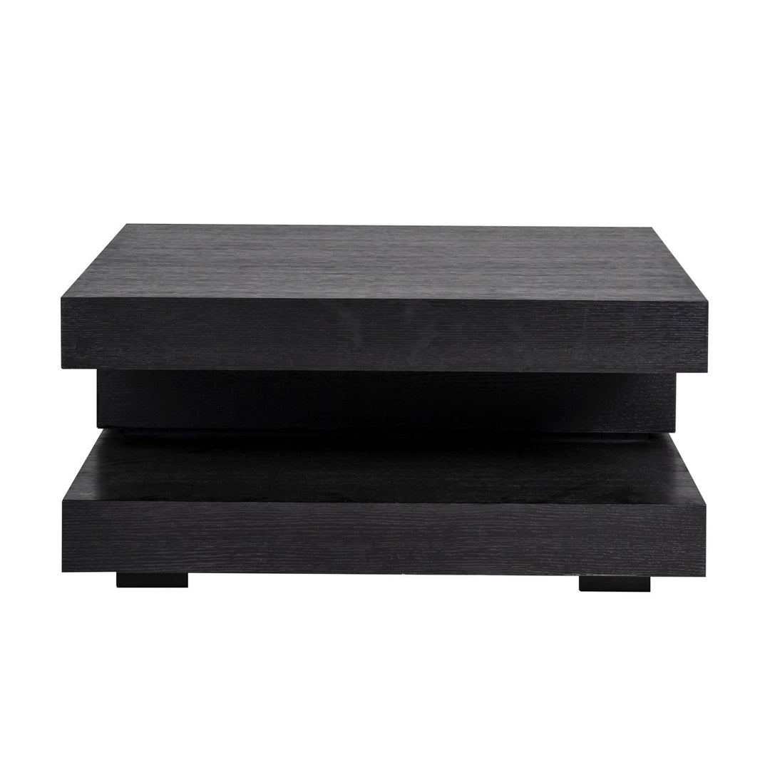Oakura black coffee table 90x90