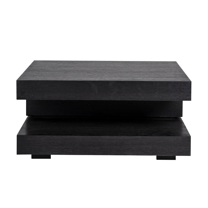Oakura black coffee table 90x90