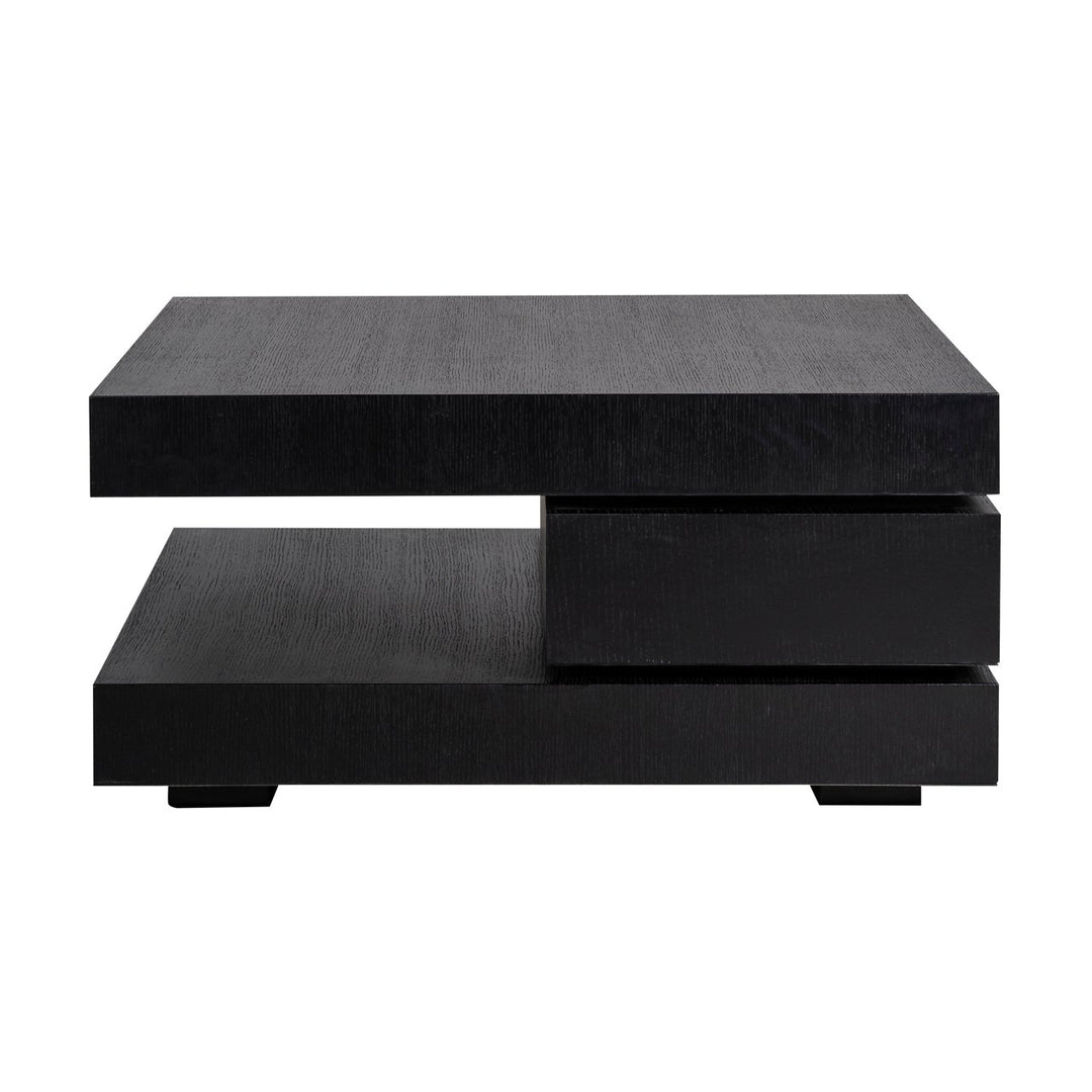Oakura black coffee table 90x90