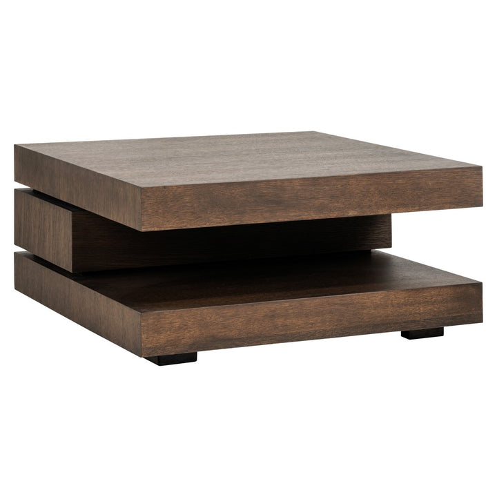Oakura brown coffee table 90x90