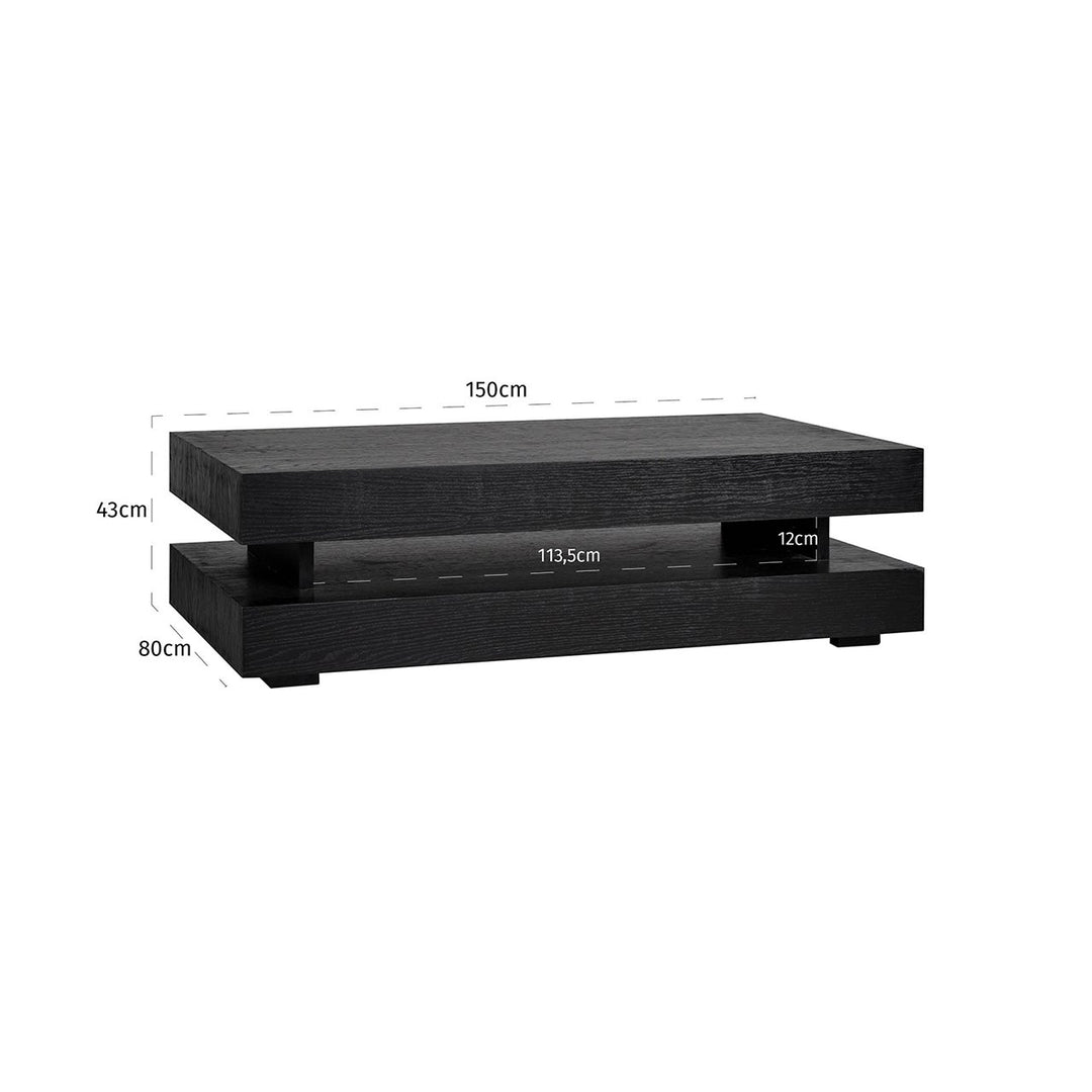 Oakura black coffee table