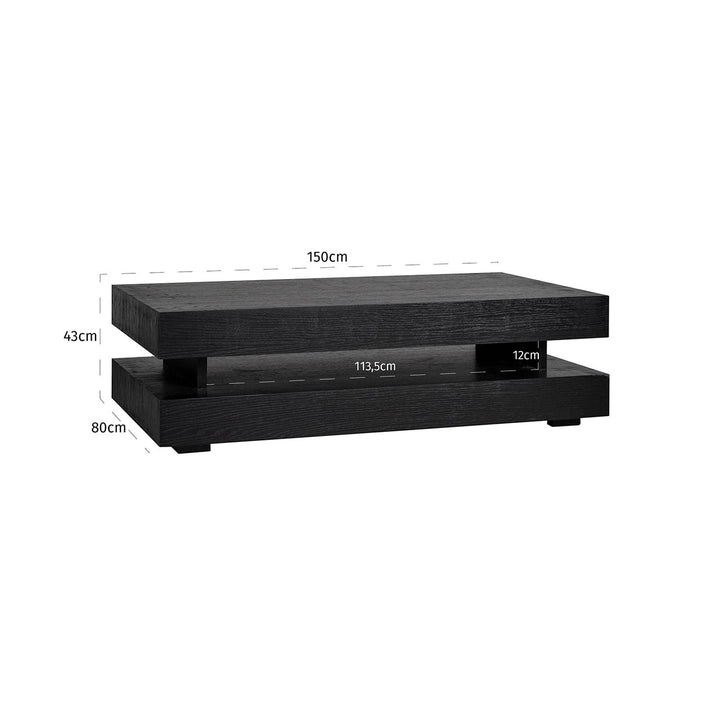 Oakura black coffee table