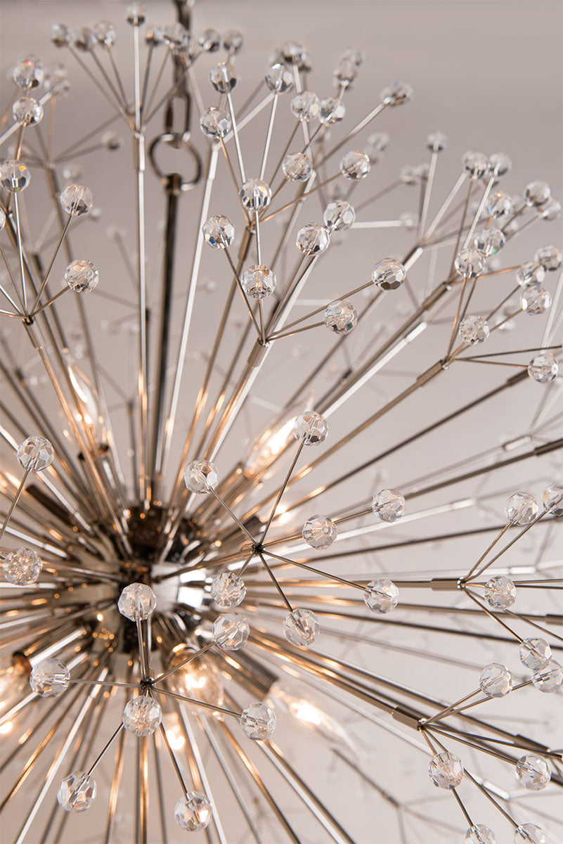 DUNKIRK 16 LT CHANDELIER NICKEL