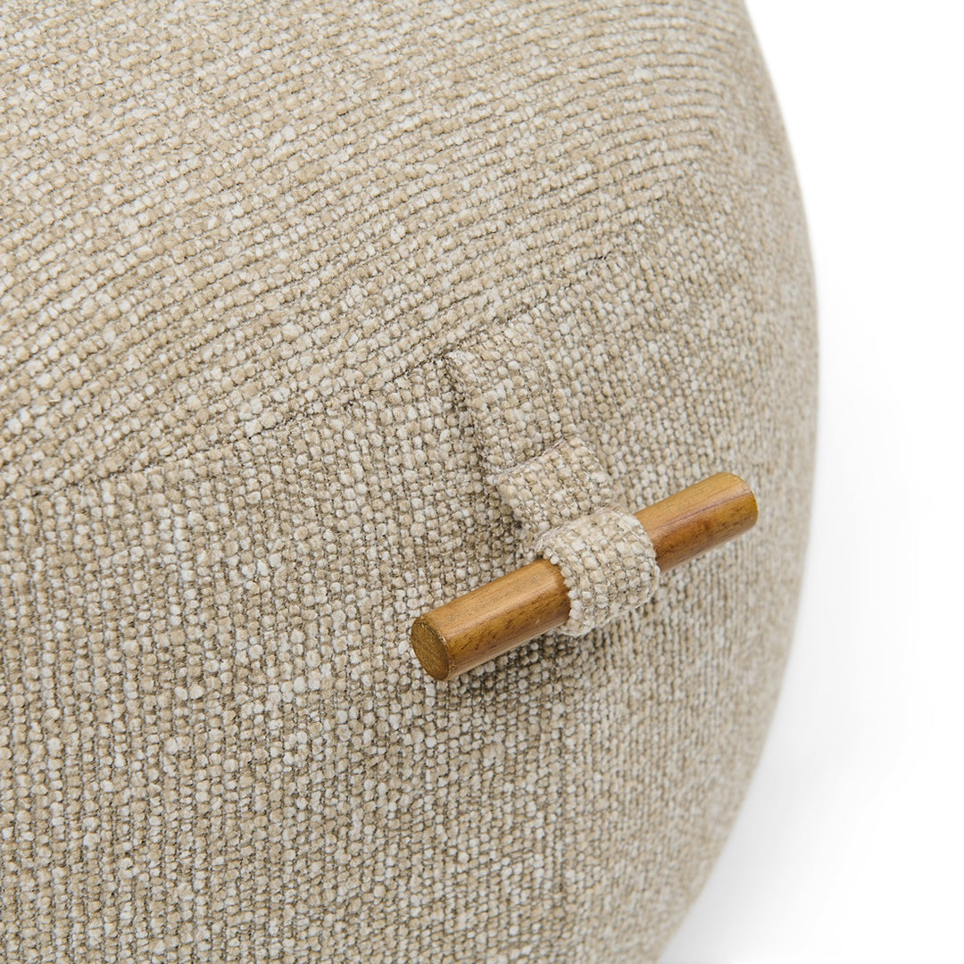 Aspen Footstool, Mountain Weave Dune Sand