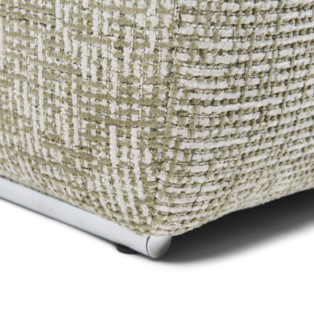 The Mark II Footstool 114cm tweed mild green