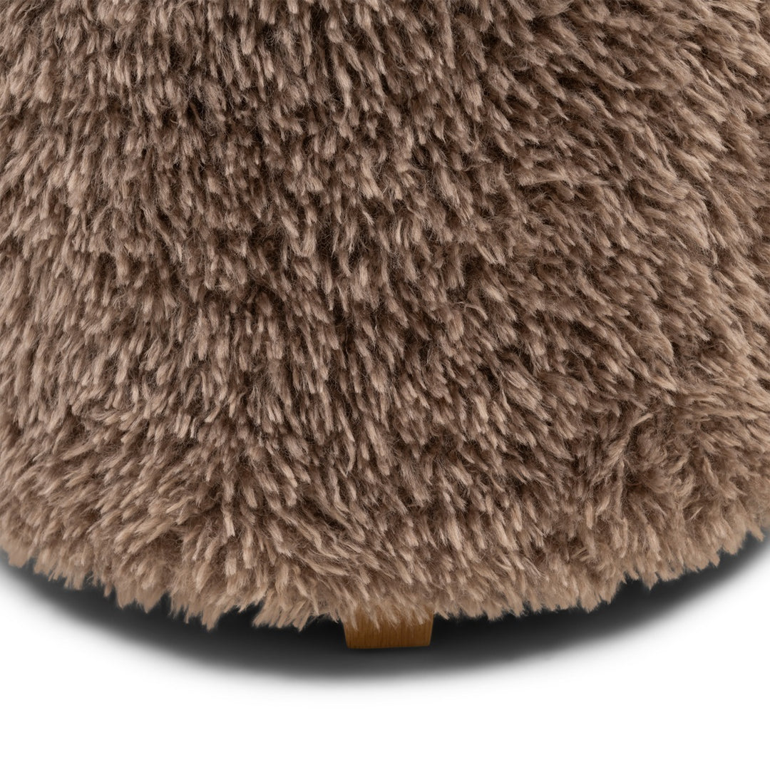Bowery Footstool Raccoon Taupe