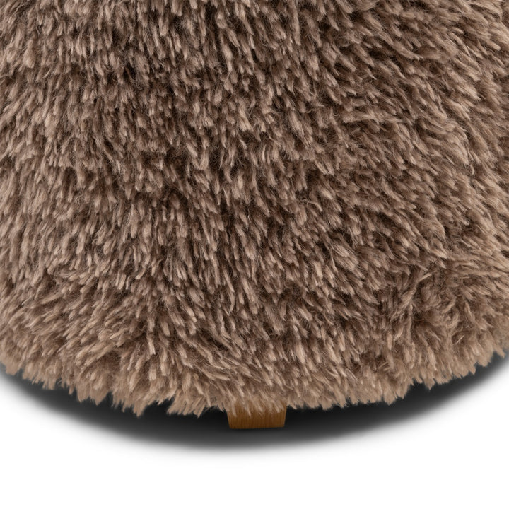 Bowery Footstool Raccoon Taupe