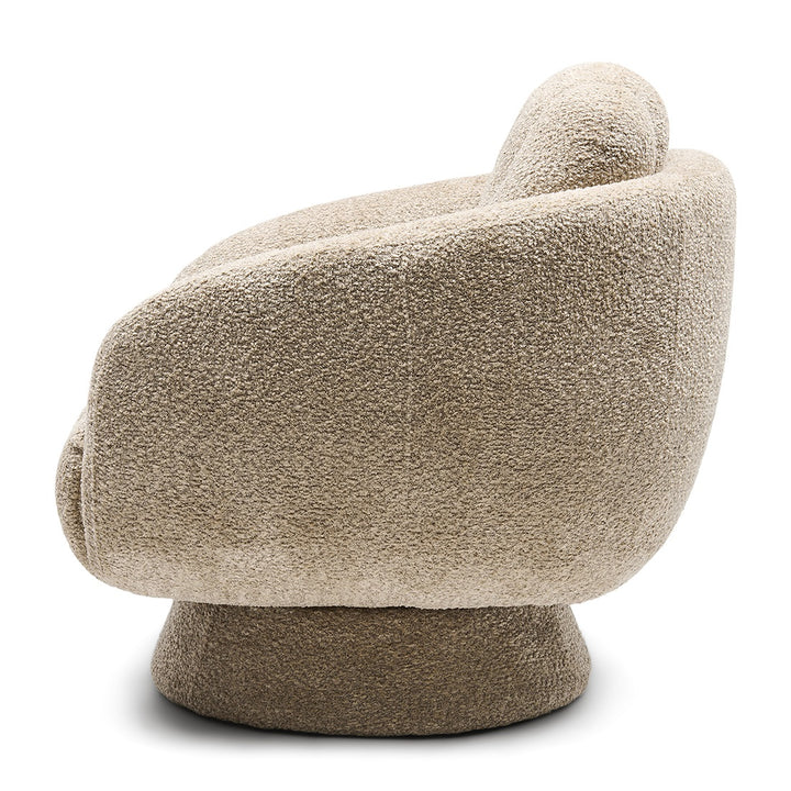 Rivièra Maison Scotia Swivel Armchair Vintage Velvet Classic Cream