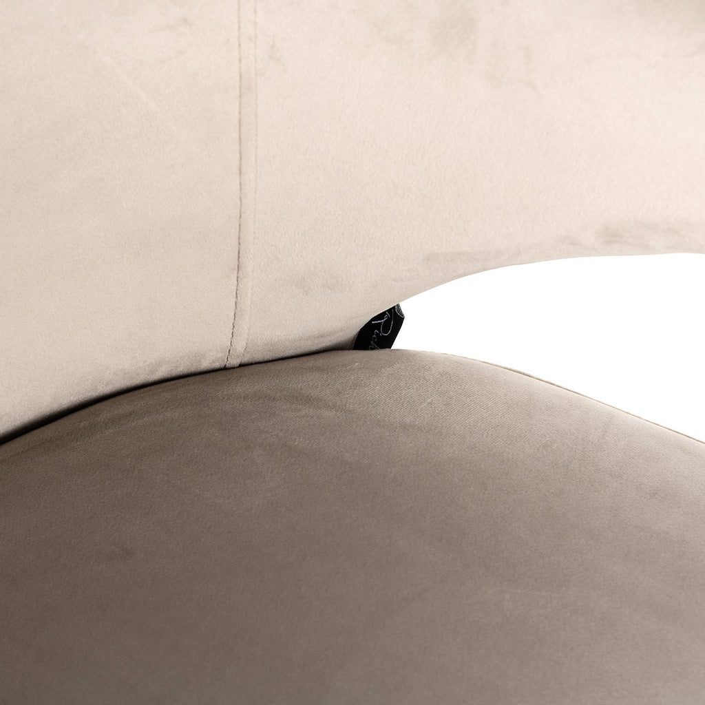 Swivel chair Milly khaki velvet (Quartz Khaki 903)