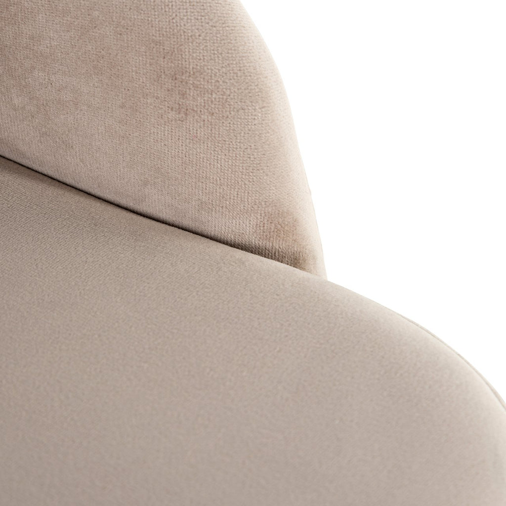 Stoel Twiggy khaki fluweel (Quartz Khaki 903)