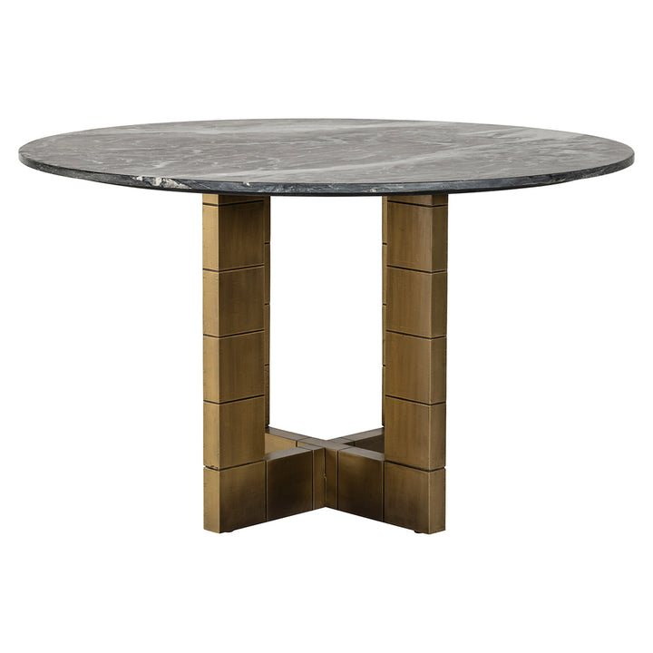 Dining table Collada 130Ø (Black/gold)