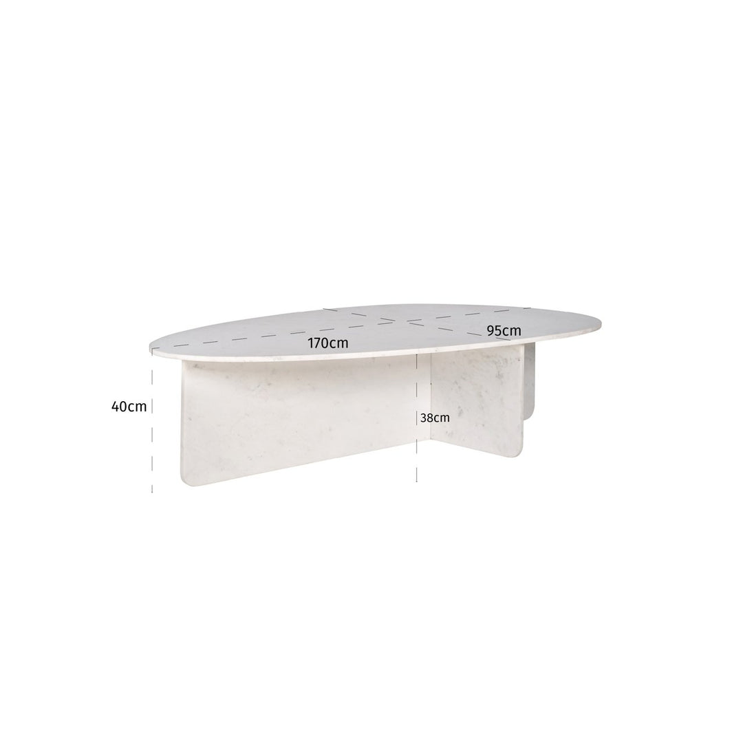Brandon white coffee table