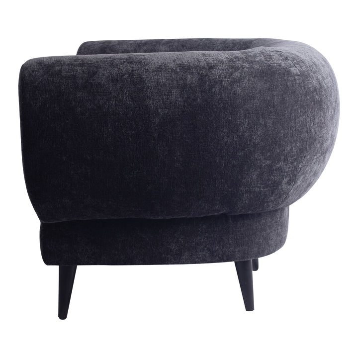 PTMD Elefan Anthracite Fauteuil Round Armrest