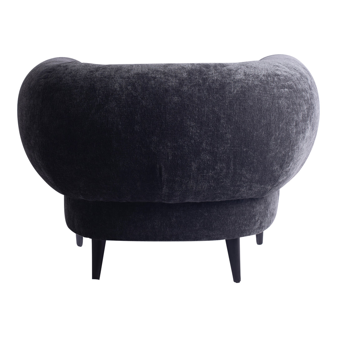 PTMD Elefan Anthracite Fauteuil Round Armrest