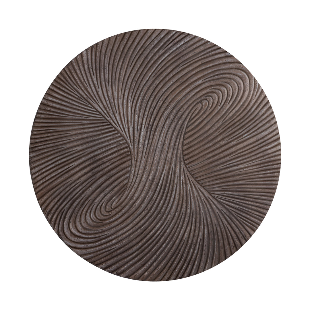 PTMD Wiktor Brown MDF Round Wall Panel Swirl M