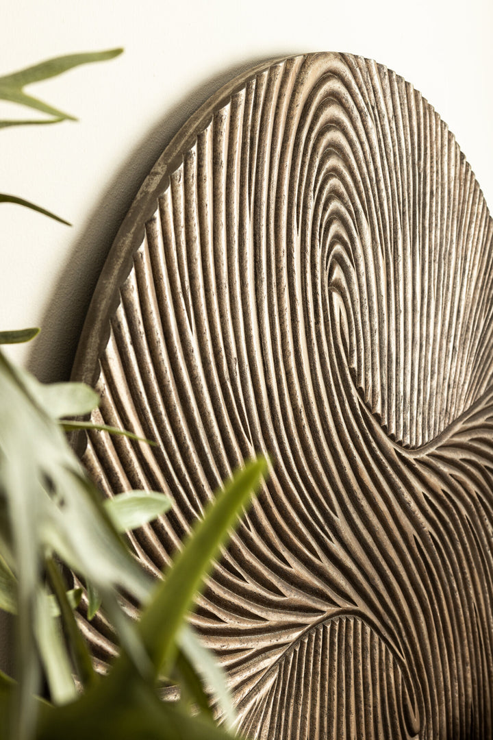 PTMD Wiktor Brown MDF Round Wall Panel Swirl M