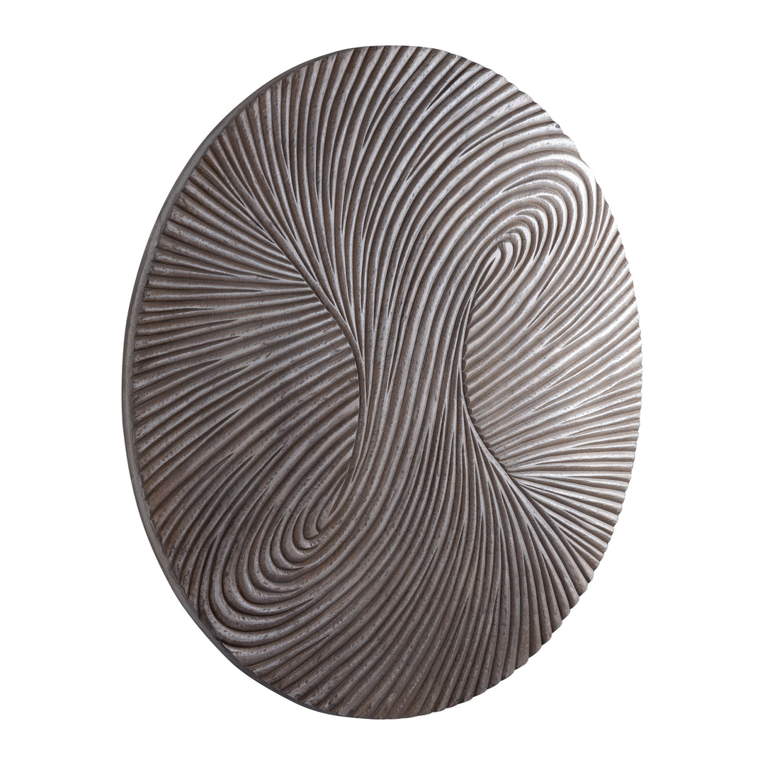 PTMD Wiktor Brown MDF Round Wall Panel Swirl M