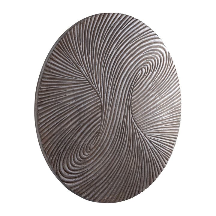 PTMD Wiktor Brown MDF Round Wall Panel Swirl M