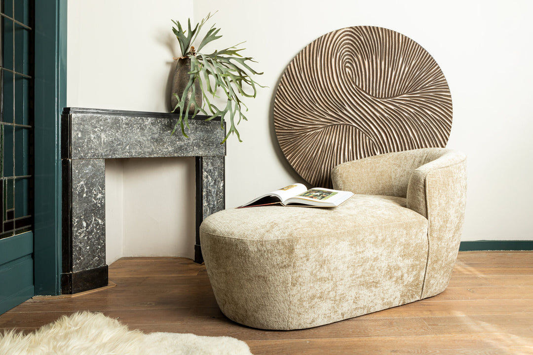 PTMD Wiktor Brown MDF Round Wall Panel Swirl M