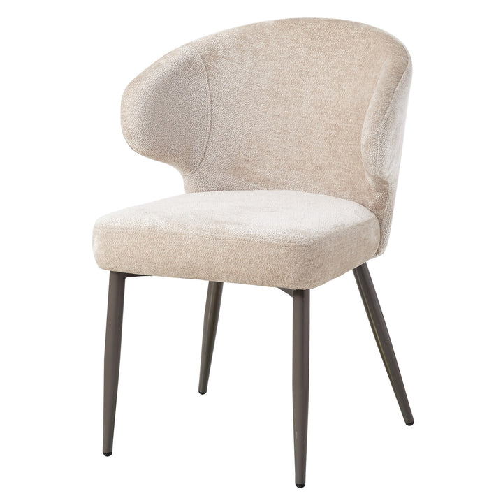 Ares beige dining chair Aphrodite 3 loam-coloured base