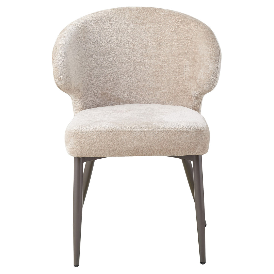 Ares beige dining chair Aphrodite 3 loam-coloured base
