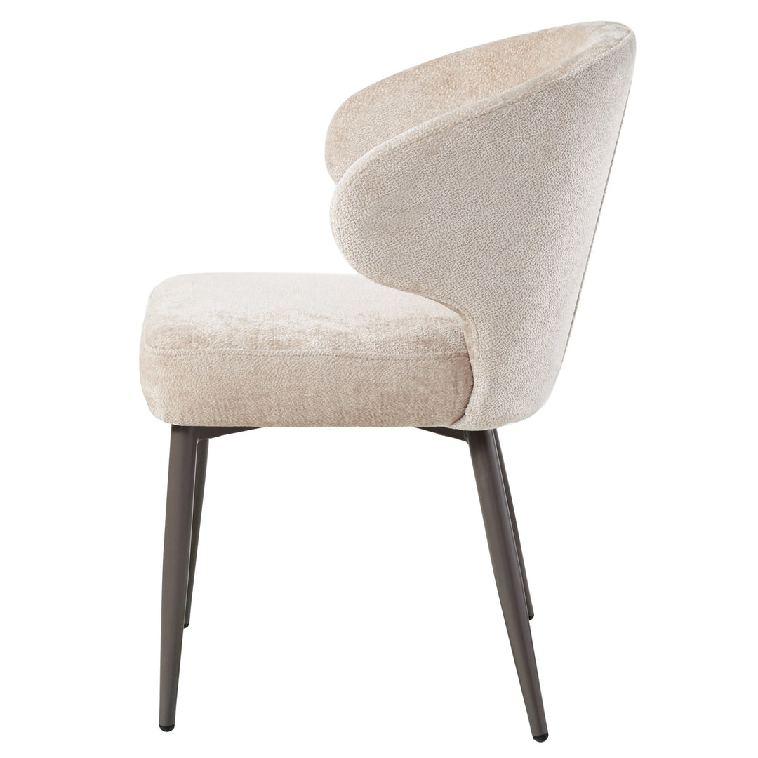 Ares beige dining chair Aphrodite 3 loam-coloured base