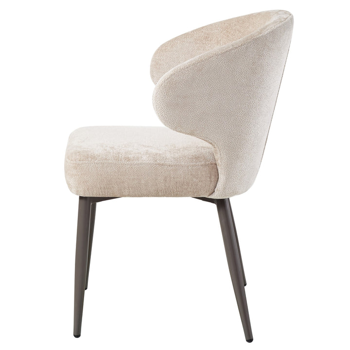 Ares beige dining chair Aphrodite 3 loam-coloured base