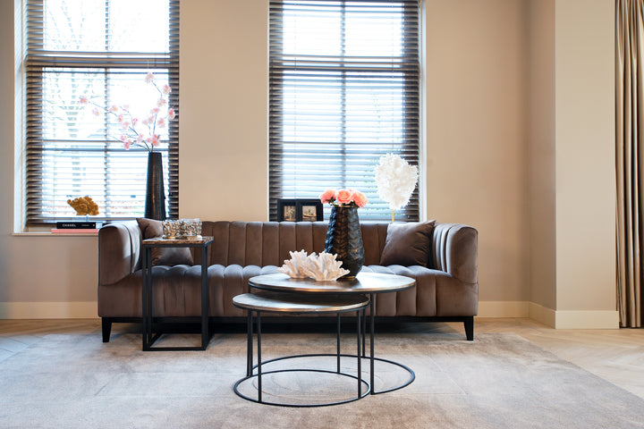 Asher champagne gold coffee table (Set of 2)