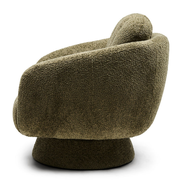 Rivièra Maison Scotia Swivel Armchair Vintage Velvet Forest Green