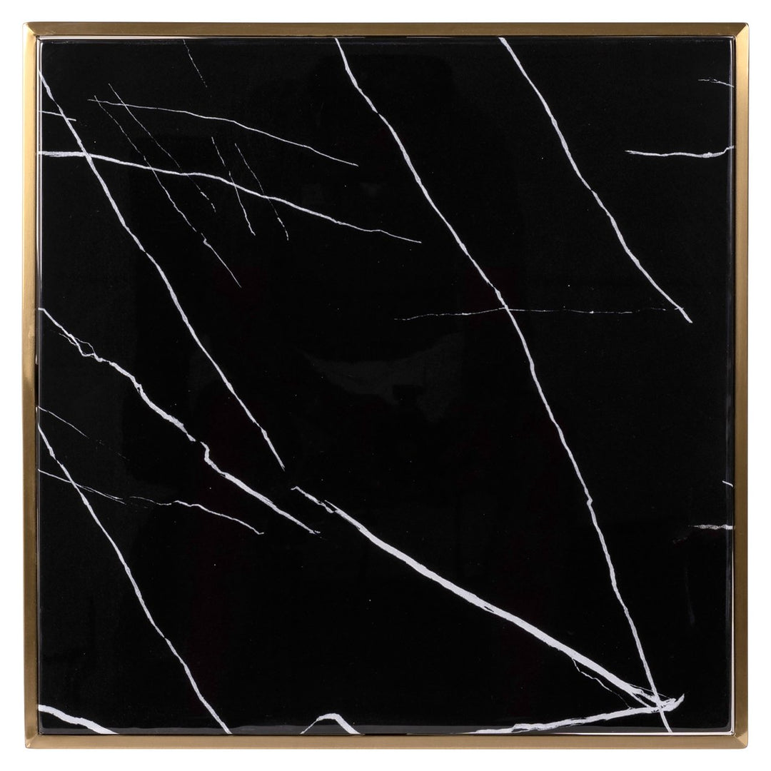Bistro table Zenza black/gold 50x50