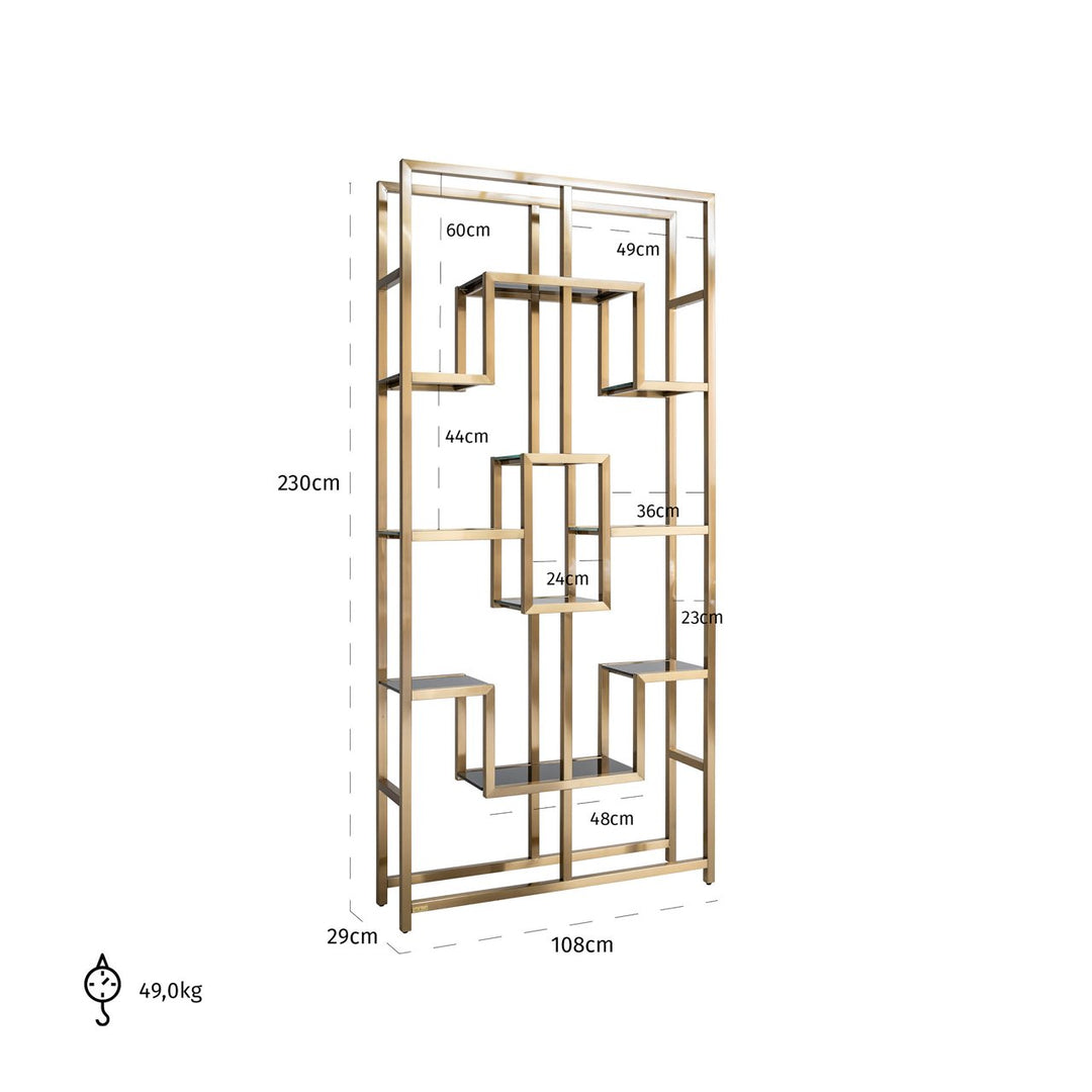 Wall cabinet Magnus brushed gold