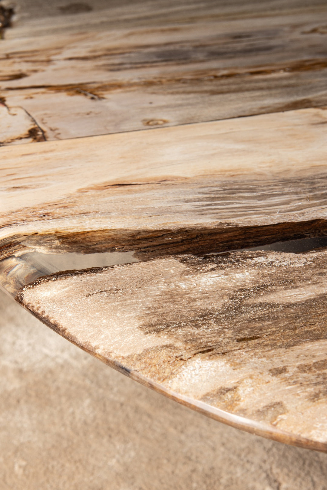 Deeba Coffee Table Petrified Wood 130