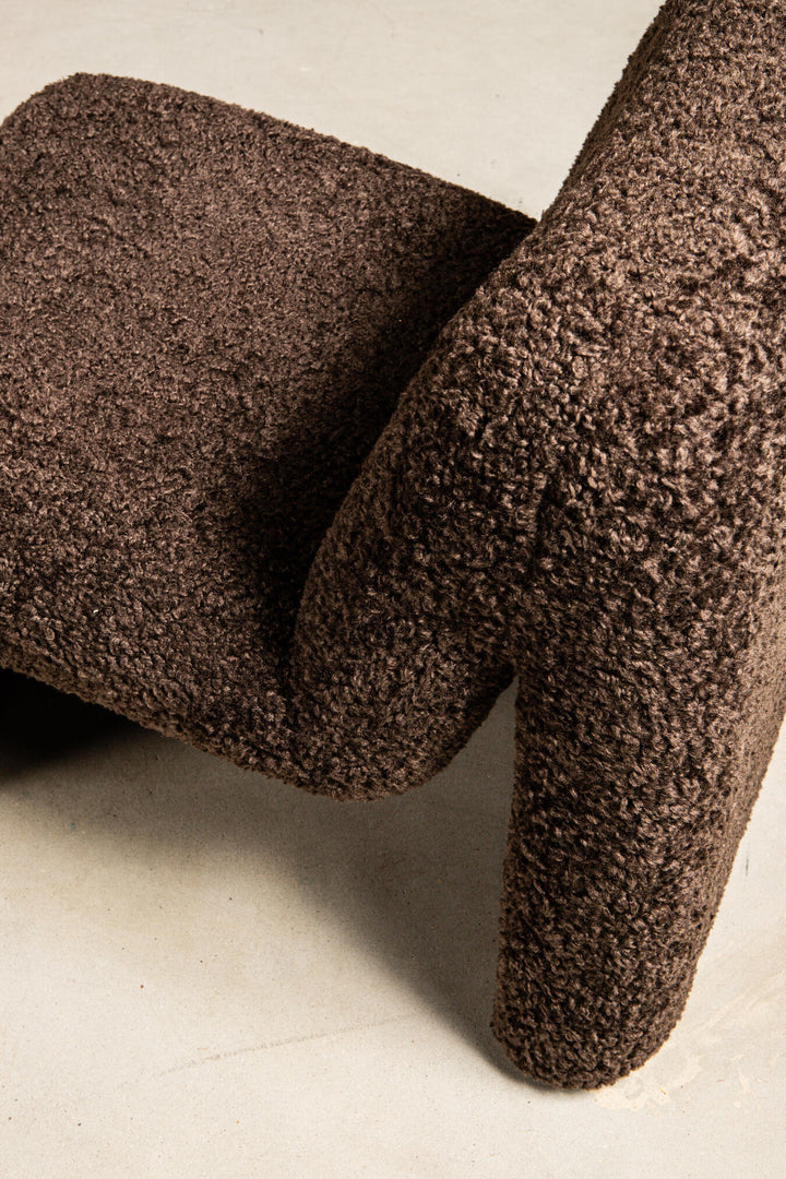 Oslo teddy armchair coffee brown