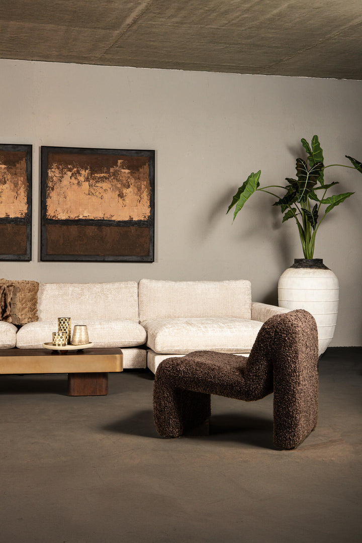 Oslo teddy armchair coffee brown