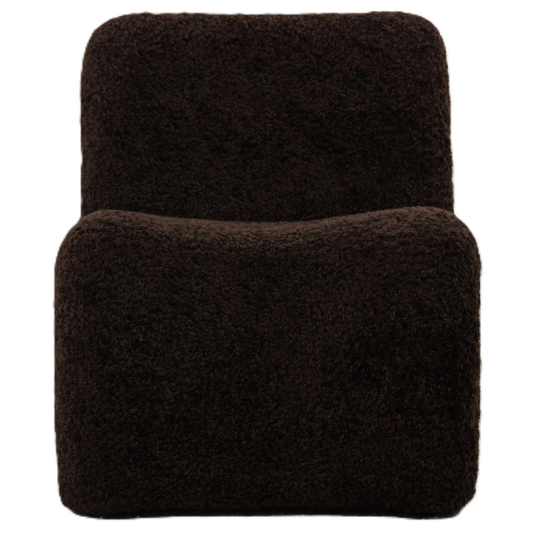 Oslo teddy armchair coffee brown