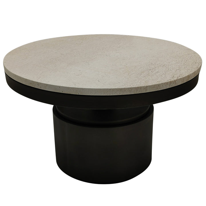 Bregt low coffee table beige marble
