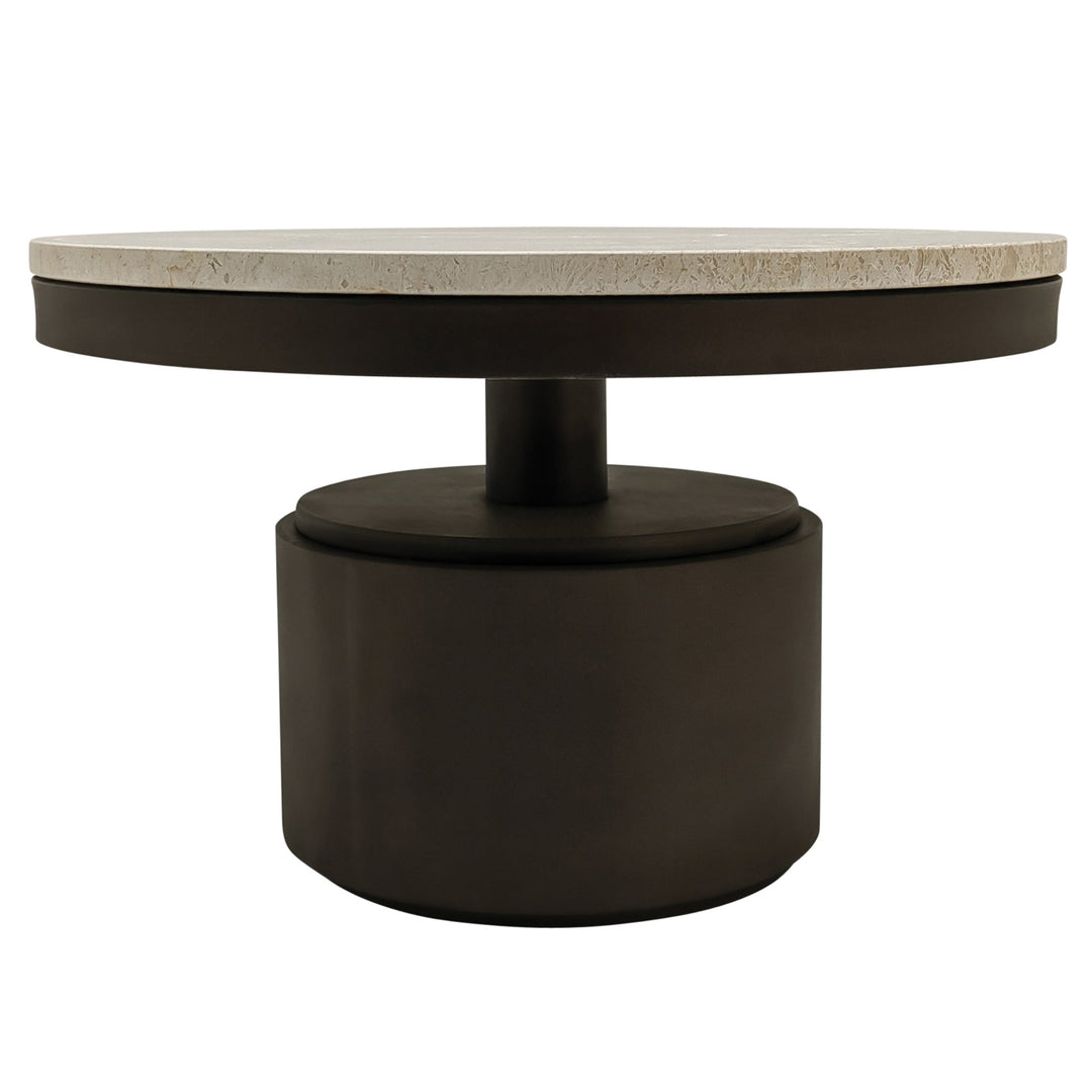 Bregt low coffee table beige marble
