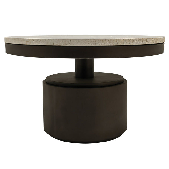 Bregt low coffee table beige marble