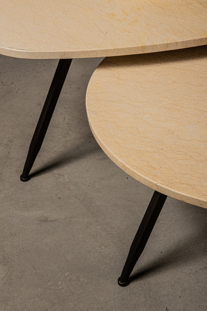PTMD Veria Salontafel S/2 Beige Marmer