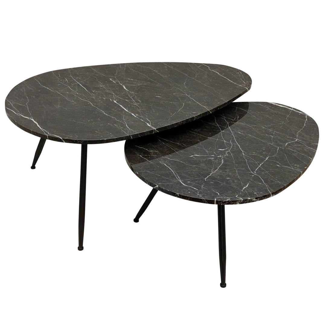 PTMD Veria Salontafel S/2 Bruin Marmer