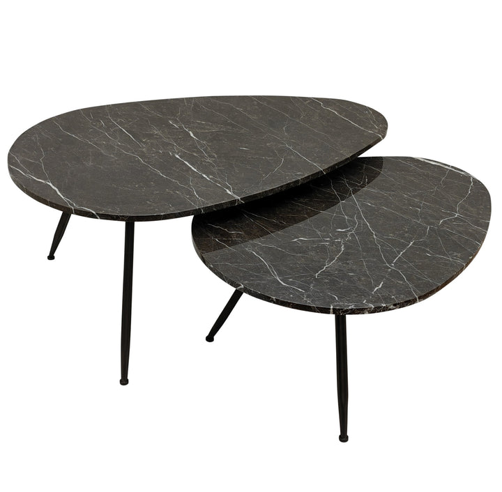 PTMD Veria Salontafel S/2 Bruin Marmer