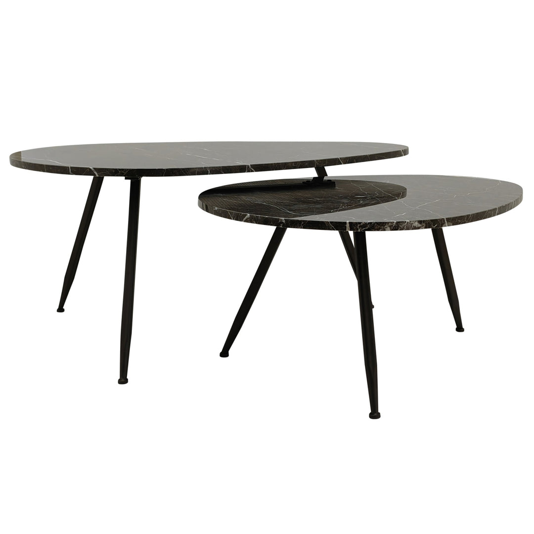 PTMD Veria Salontafel S/2 Bruin Marmer