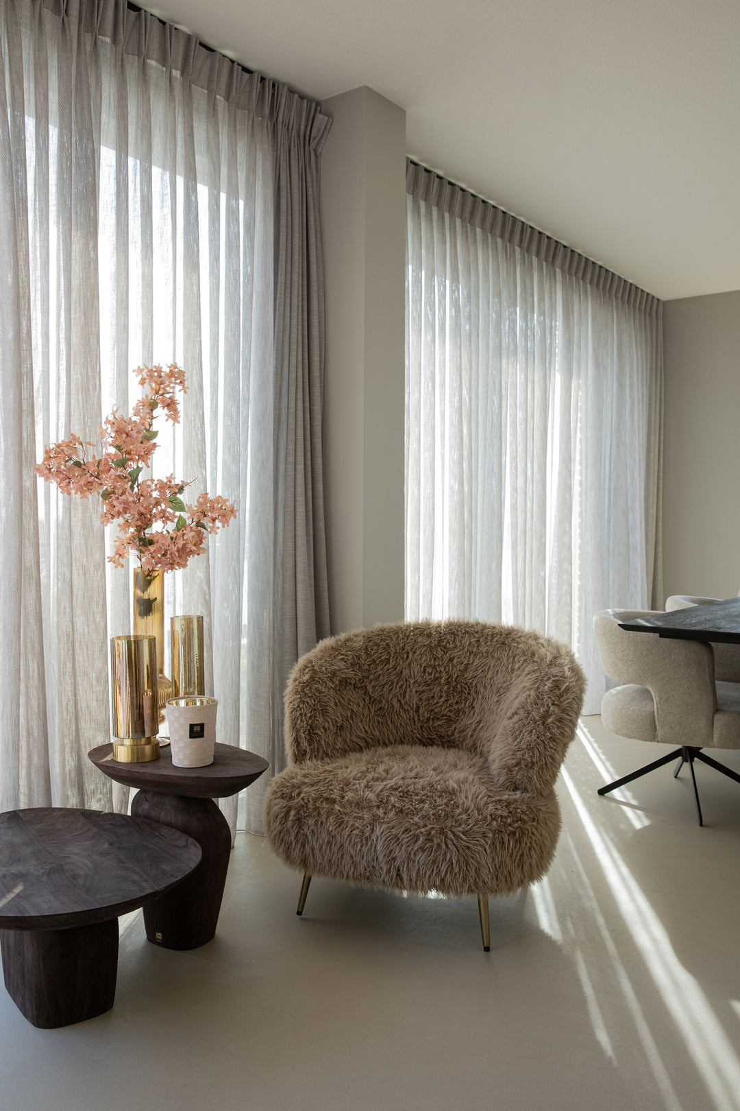 Franklyn Brown Hair Armchair Brown