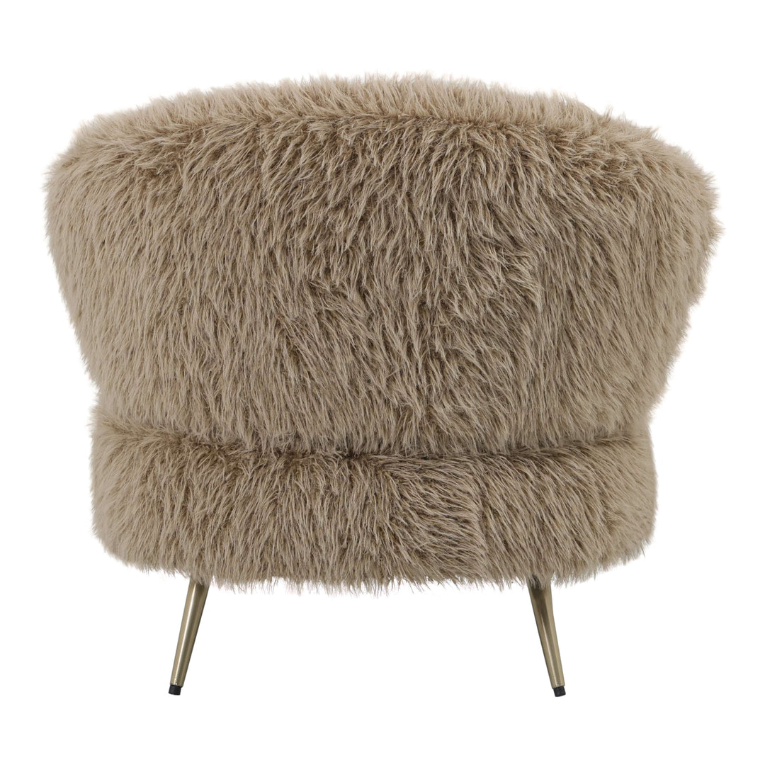 Franklyn Brown Hair Armchair Brown