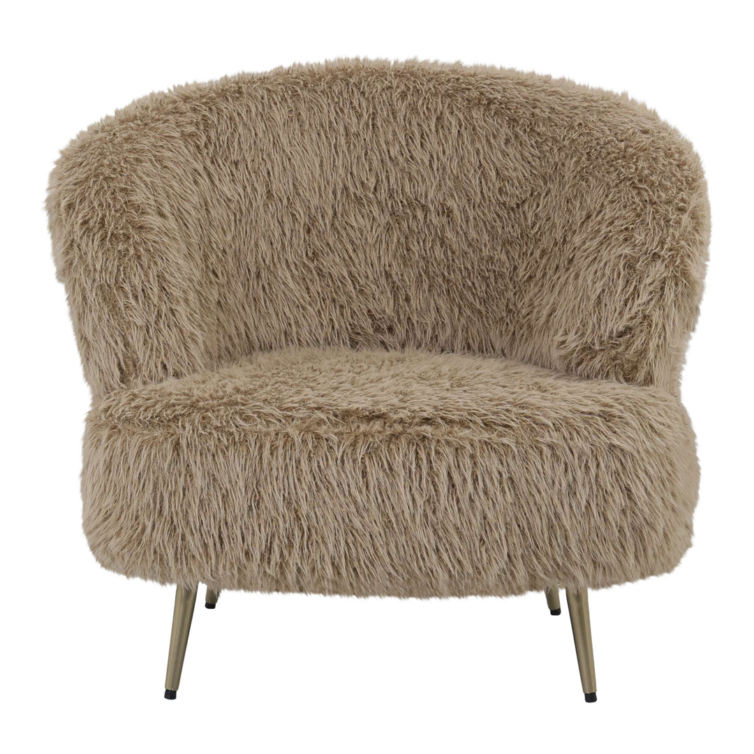 Franklyn Brown Hair Armchair Brown