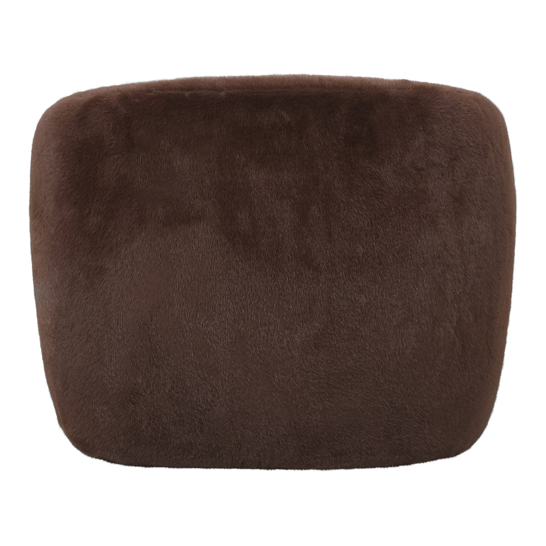 Aphrodite dunkelbrauner Sessel mit Fell
