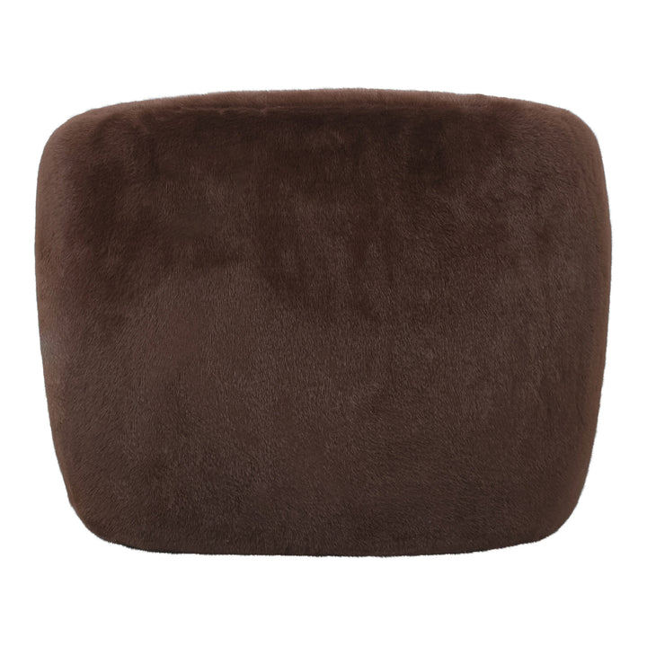 Aphrodite dunkelbrauner Sessel mit Fell